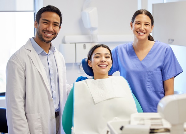 young woman having dental consultation